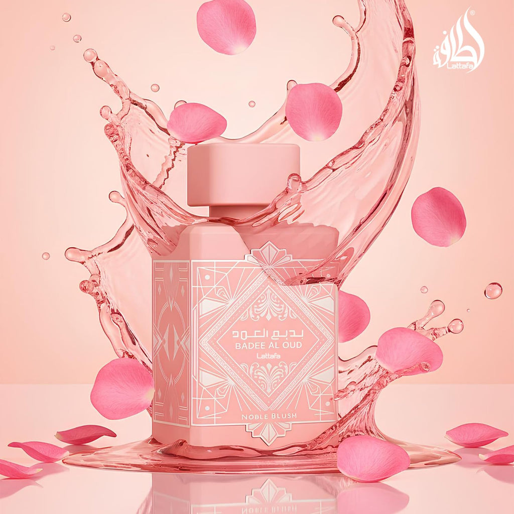 Lattafa Bade'e Al Oud Noble Blush for Unisex Eau de parfum Spray, 3.4 Ounce / 100 Ml