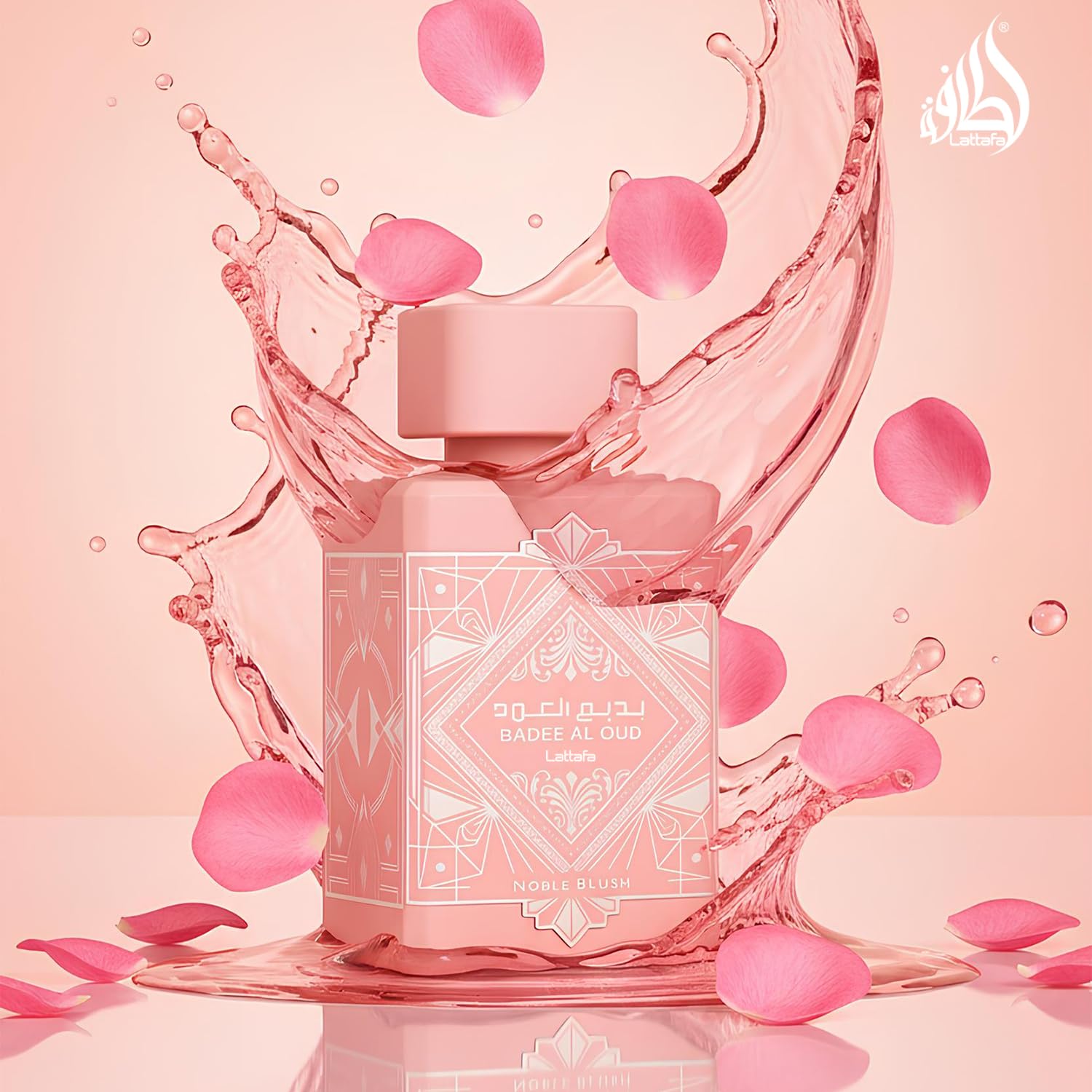 Lattafa Bade'e Al Oud Noble Blush for Unisex Eau de parfum Spray, 3.4 Ounce / 100 Ml