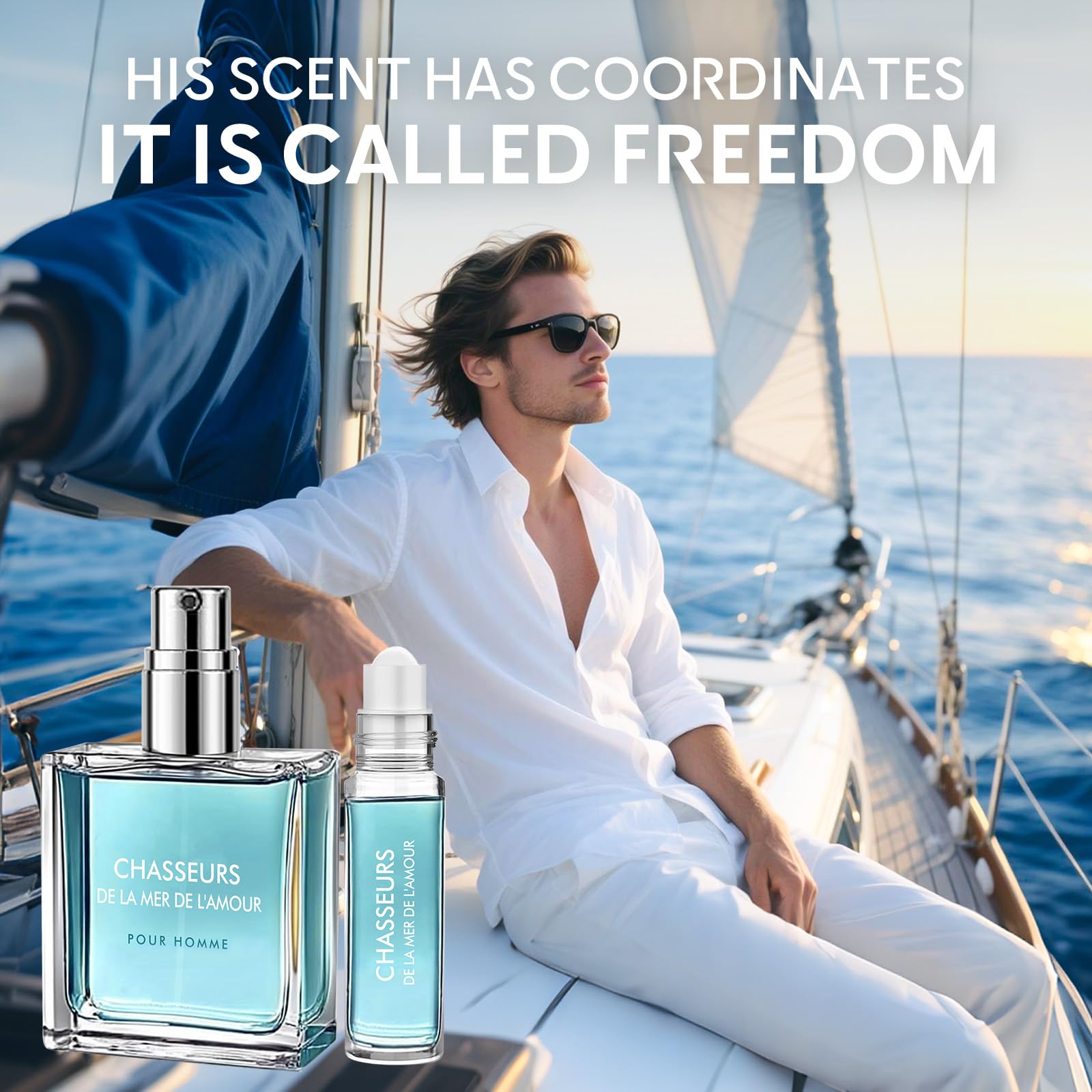 TDZLDM Pheromone Cologne for Men, Premium Long-Lasting Perfume Oil with Natural Notes, Masculine Scent to Boost Image and Confidence, 1.7+0.7Fl Oz