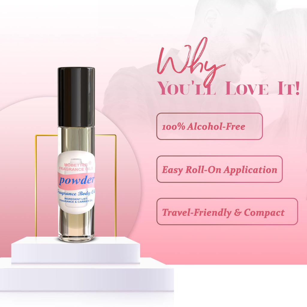 MOBETTER FRAGRANCE OILS Powder Fresh Scent Perfume Fragrance Body Oil Unisex