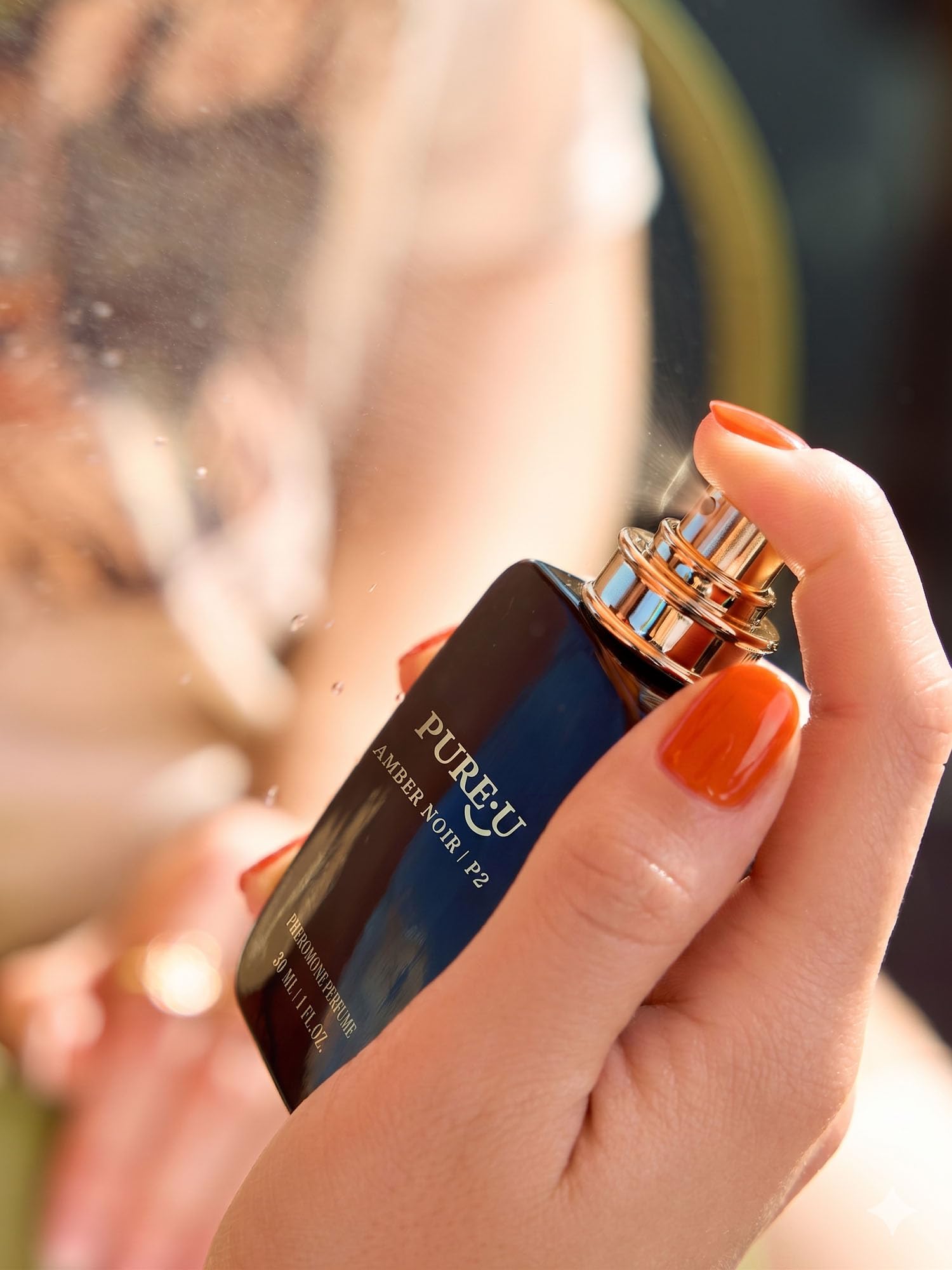PUREU Pheromone Perfume for Women - Long Lasting Warm Amber Vanilla Gourmand Scent, Intensely Concentrated Extrait de Parfum Spray Oil, Travel Size for Romantic Date Night, 1 fl. oz (30ML)