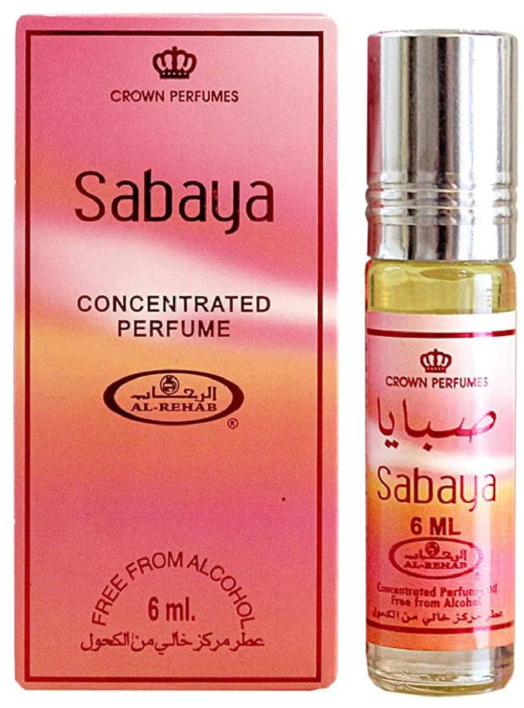 Al-Rehab Sabaya Concentrated Perfume Rollerball 6 ML/0.20 (Unisex) (Pack of 2)