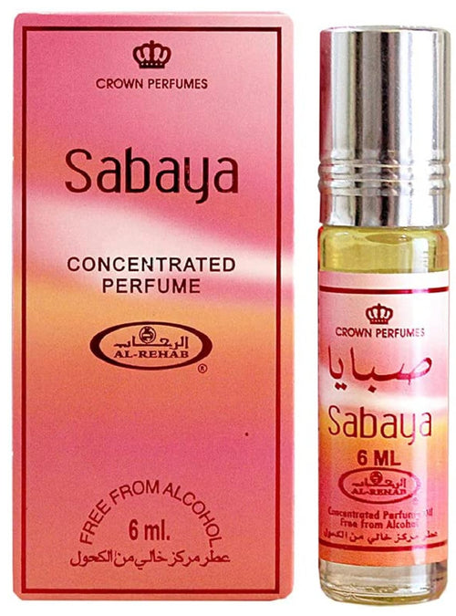 Al-Rehab Sabaya Concentrated Perfume Rollerball 6 ML/0.20 (Unisex) (Pack of 2)