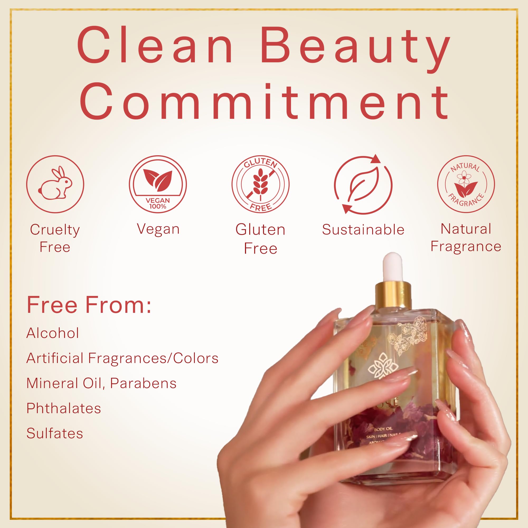 Rosé Glow – SAFA Organic Multi-Use Body Oil 4oz