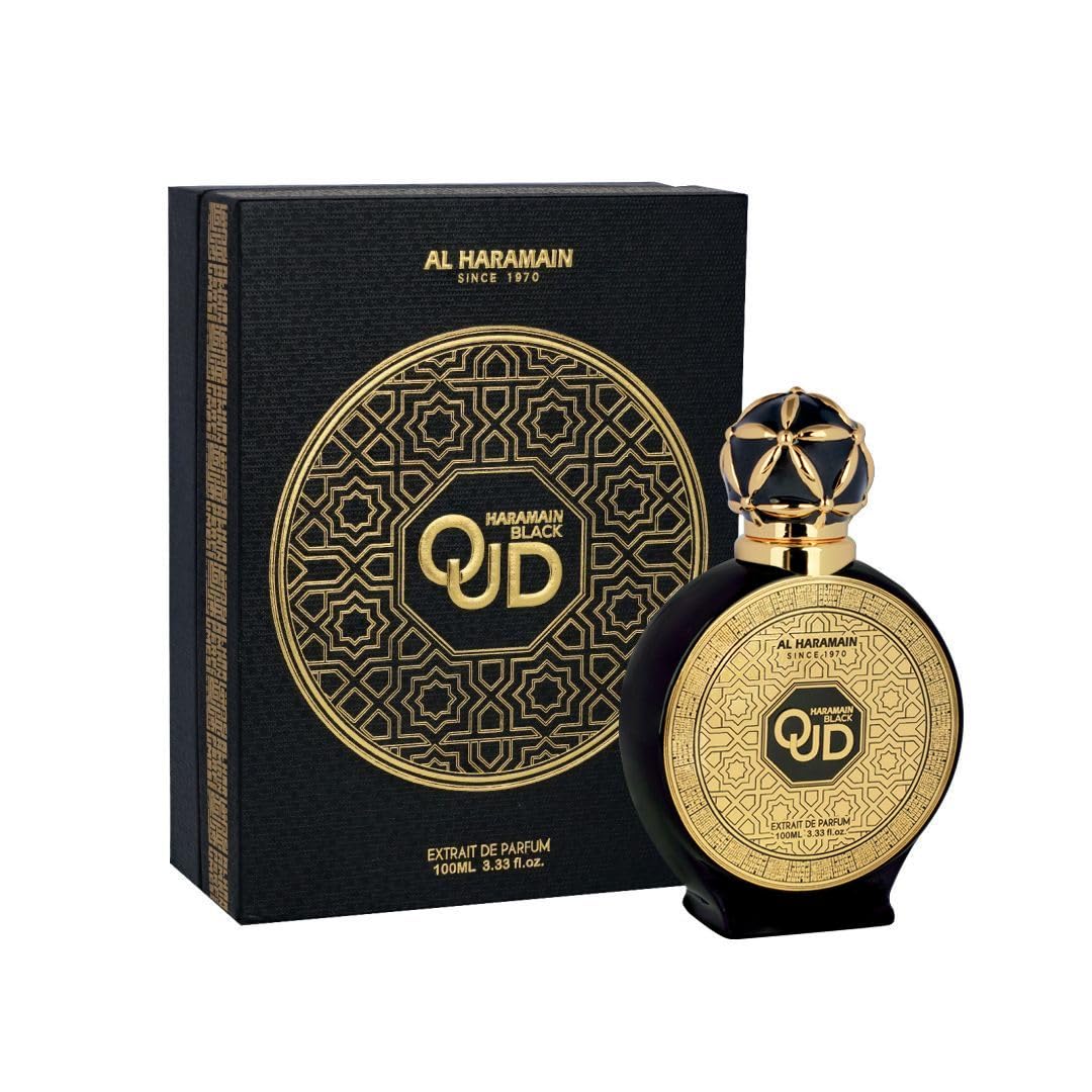Al Haramain Black Oud Extrait de Parfum Spray for Men, 3.4 Ounce