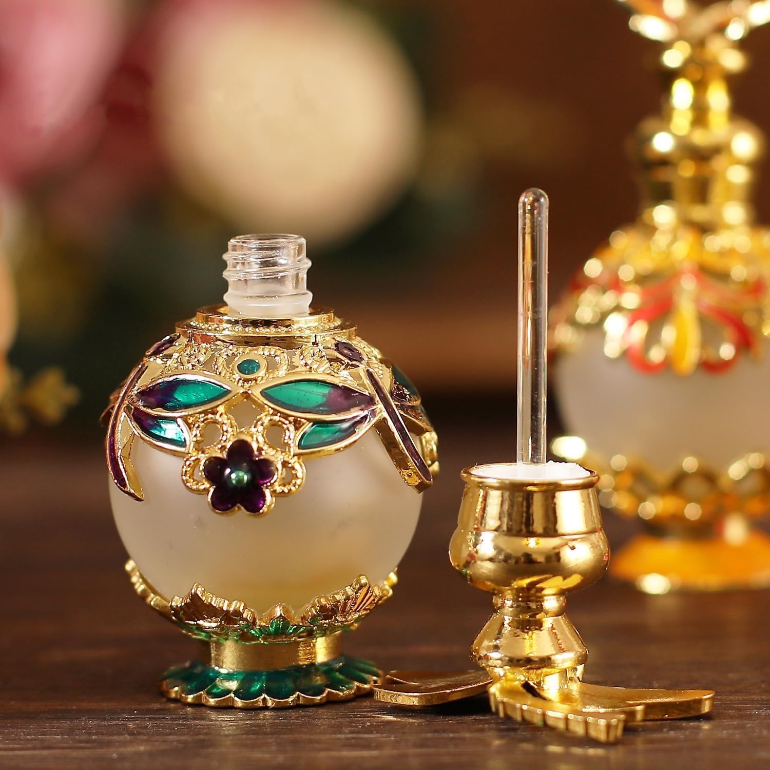 Arabian Perfumes for Women,15ml Muslim Eau de Parfum Toilette with Gift Box Halal Dubai Retro Womens Fragrances Concentrated Long Lasting Perfume Essential Oil Persistent Smell Travel Accessory