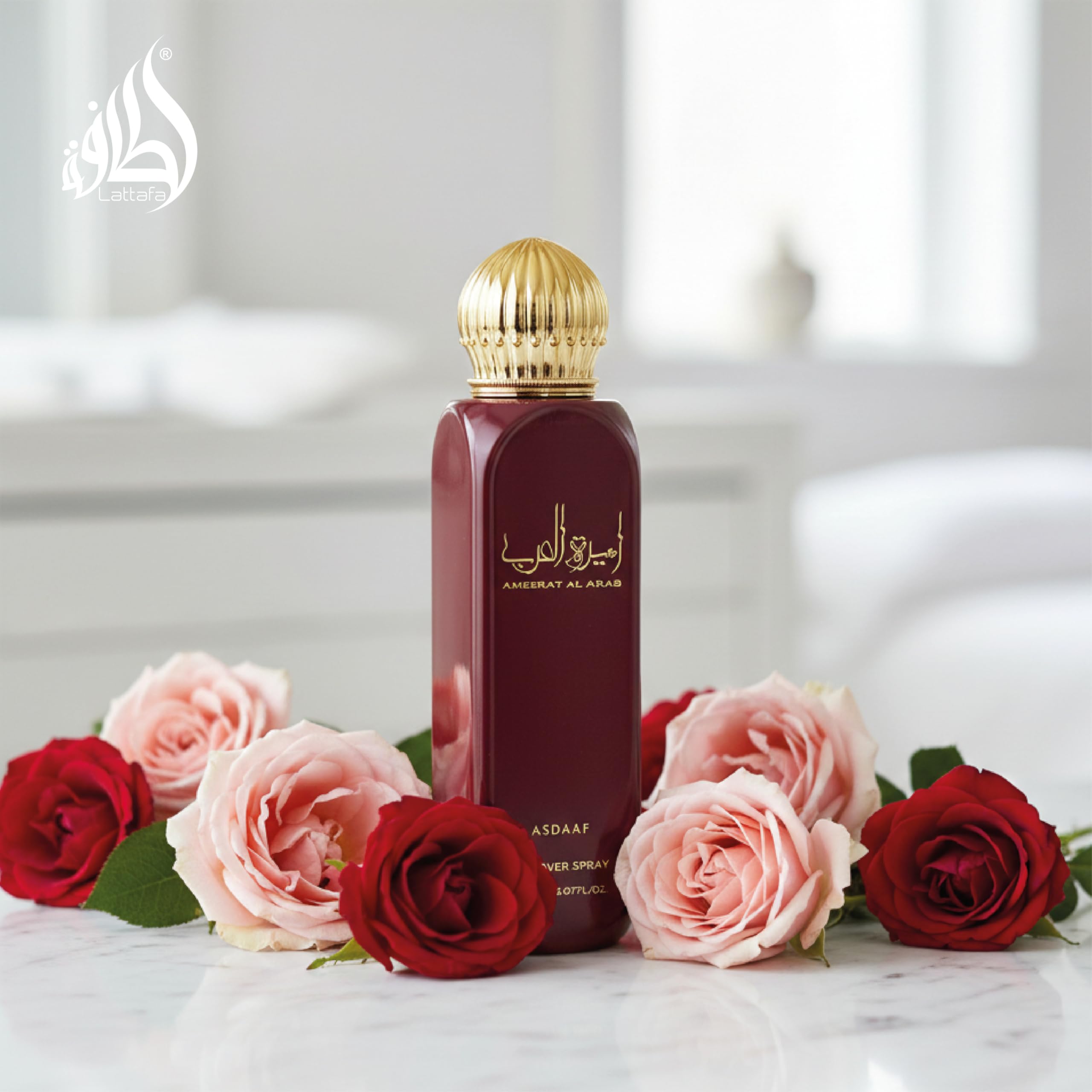 Asdaaf Ameerat Al Arab – Spicy, Herbal, Floral, Fresh – All Over Spray Long-Lasting Fragrance for Women, 5.07 Ounce / 150 ml