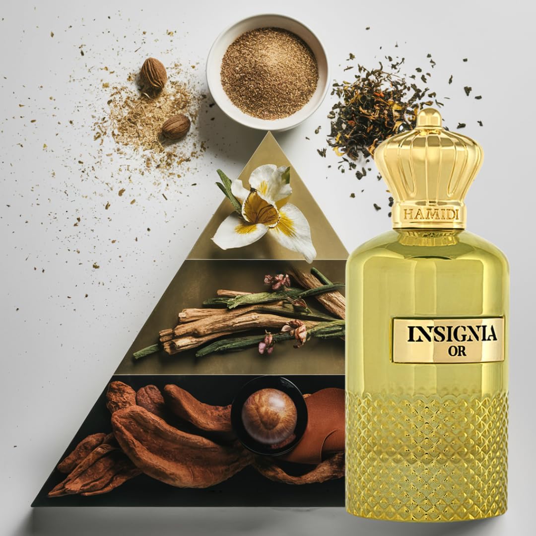 Hamidi INSIGNIA OR Eau De Parfum Spray 105ML (3.5 OZ) - Long Lasting Perfume for Women & Men, Captivating & Harmonious Blend, Unisex Perfume