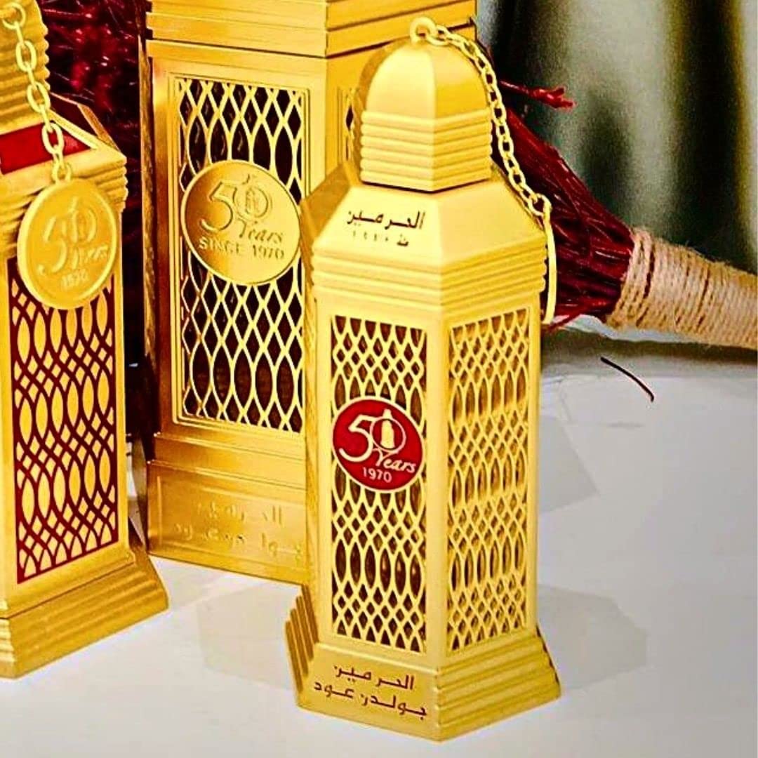 Al Haramain Golden Oud - Perfume for Women and Men - Amber Spicy fragrance - Timeless Elegance with Notes of Thyme and Sandalwood - 3.4 oz EDP Spray