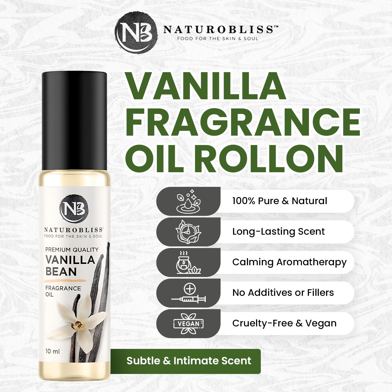Pure Vanilla – Natural Fragrance Oil Roller 10ml