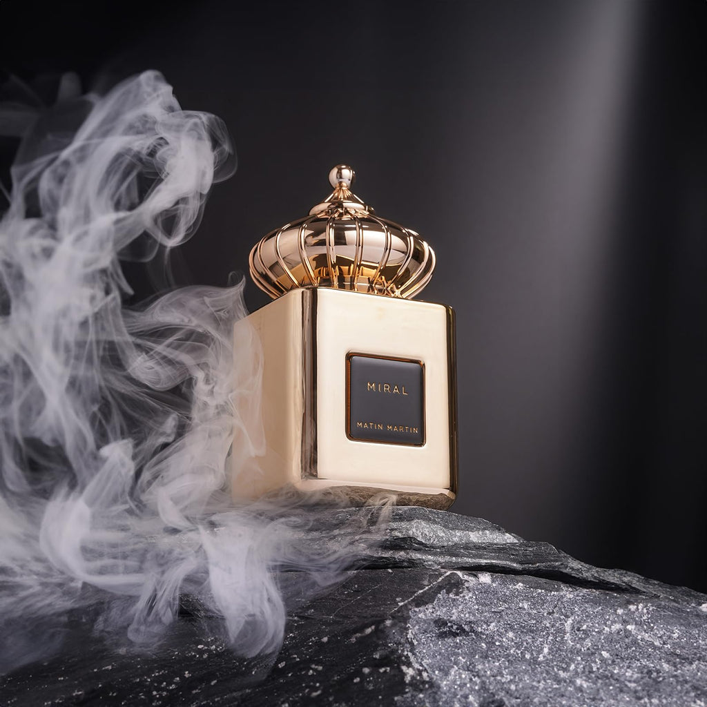 Matin Martin Miral - Luxury Arabian Perfume for Women - Oriental Fragrance with Notes of Pear, Orange, Mandarin, Jasmine, Tonka - Arabic Long Lasting Scent - Travel Size - 3.4 oz Eau de Parfum Spray
