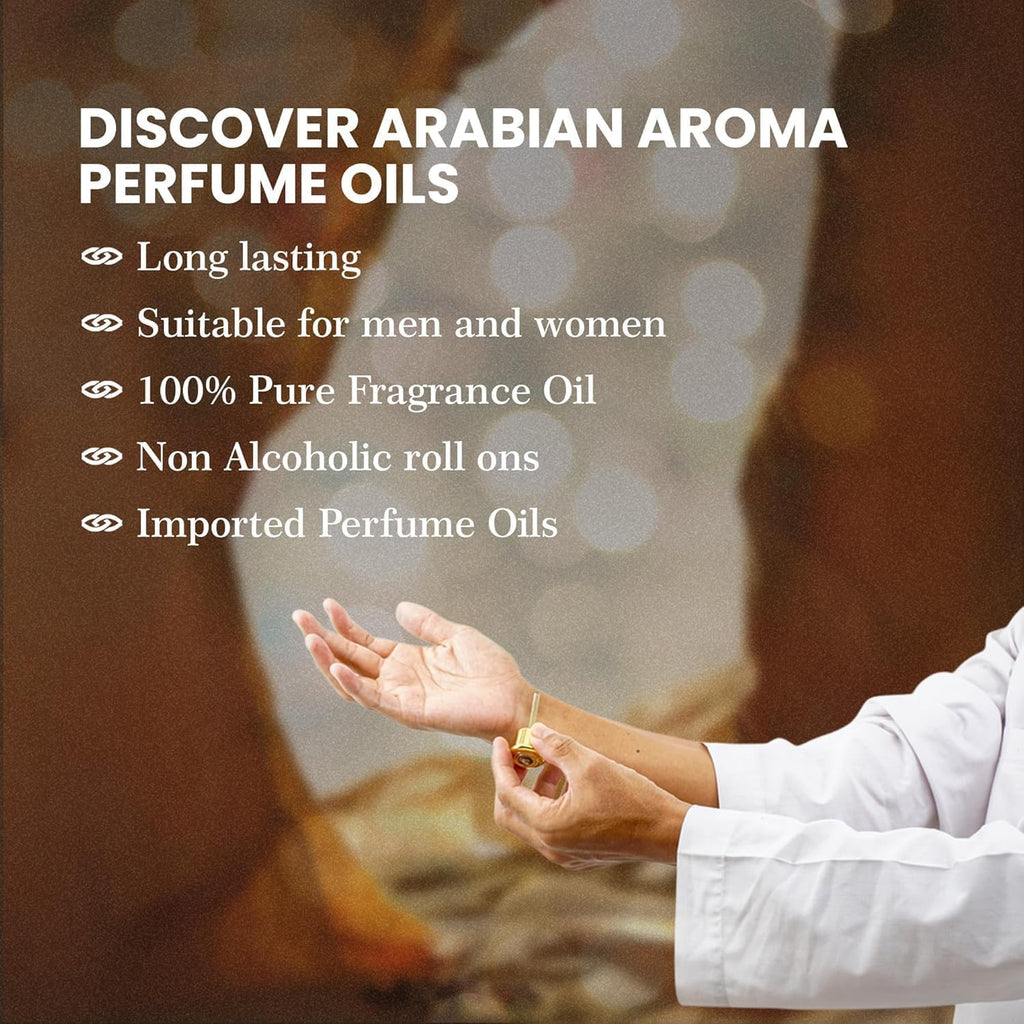 RF Arabian Mukh.allat Sheikh Attar | Woody Oud & Rose Fragrance | Alcohol-Free, Long-Lasting | 100% Pure Perfume | Ittar For Men & Women | Fresh Spicy Woody Attar for Men (6ml)