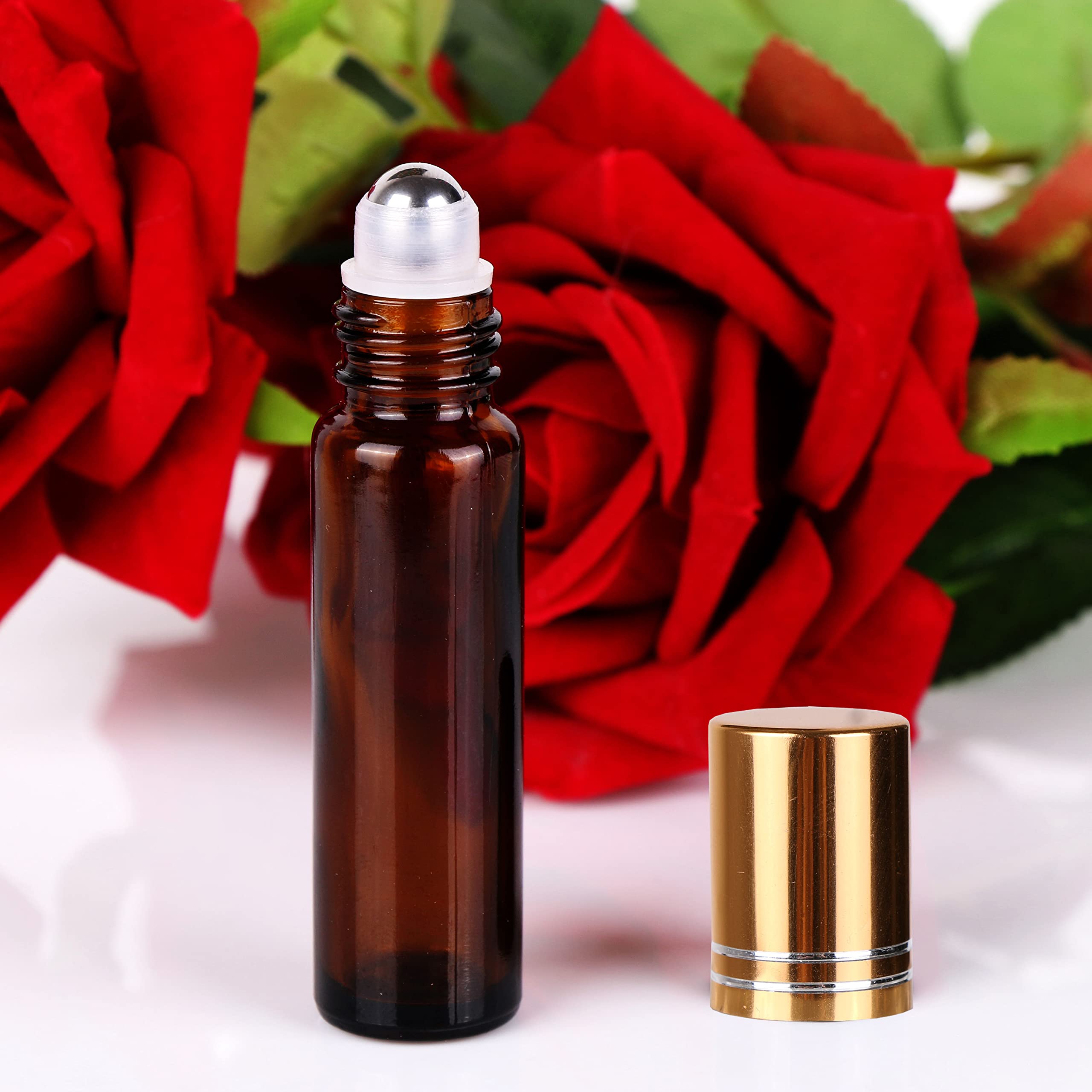 Amber Roller Set – 24-Pack 10ml Glass Bottles