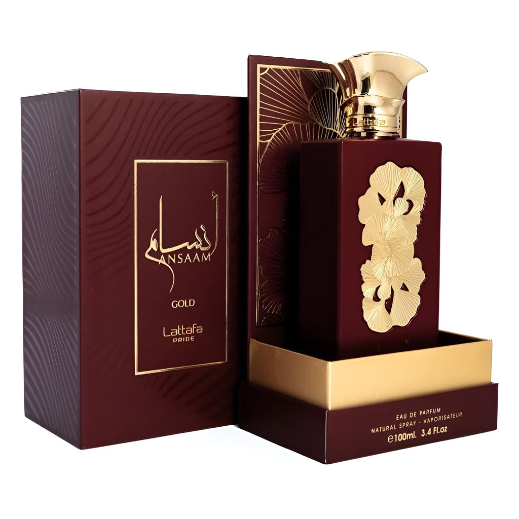 Lattafa Pride Ansaam Gold – Fruity, Floral, Sweet, Musky – Eau de Parfum Spray Long-Lasting Fragrance for Unisex, 3.4 Ounce / 100 ml