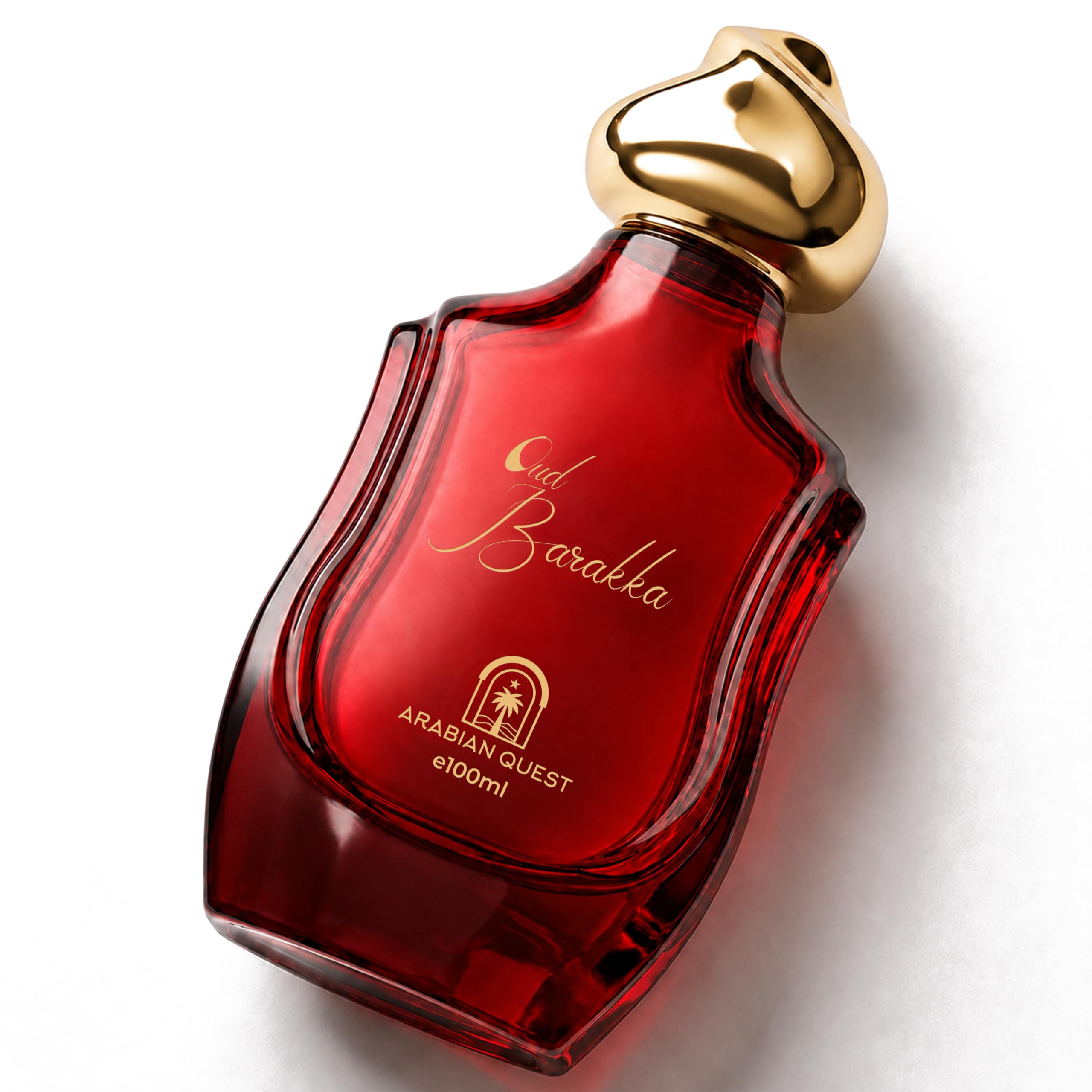 ARABIAN QUEST OUD BARAKKA Extrait de Parfum 100ml (3.3 Fl Oz) | Long-Lasting Niche Unisex Floral Woody Oriental Fragrance with Bulgarian Rose, Guaiac Wood & Agarwood