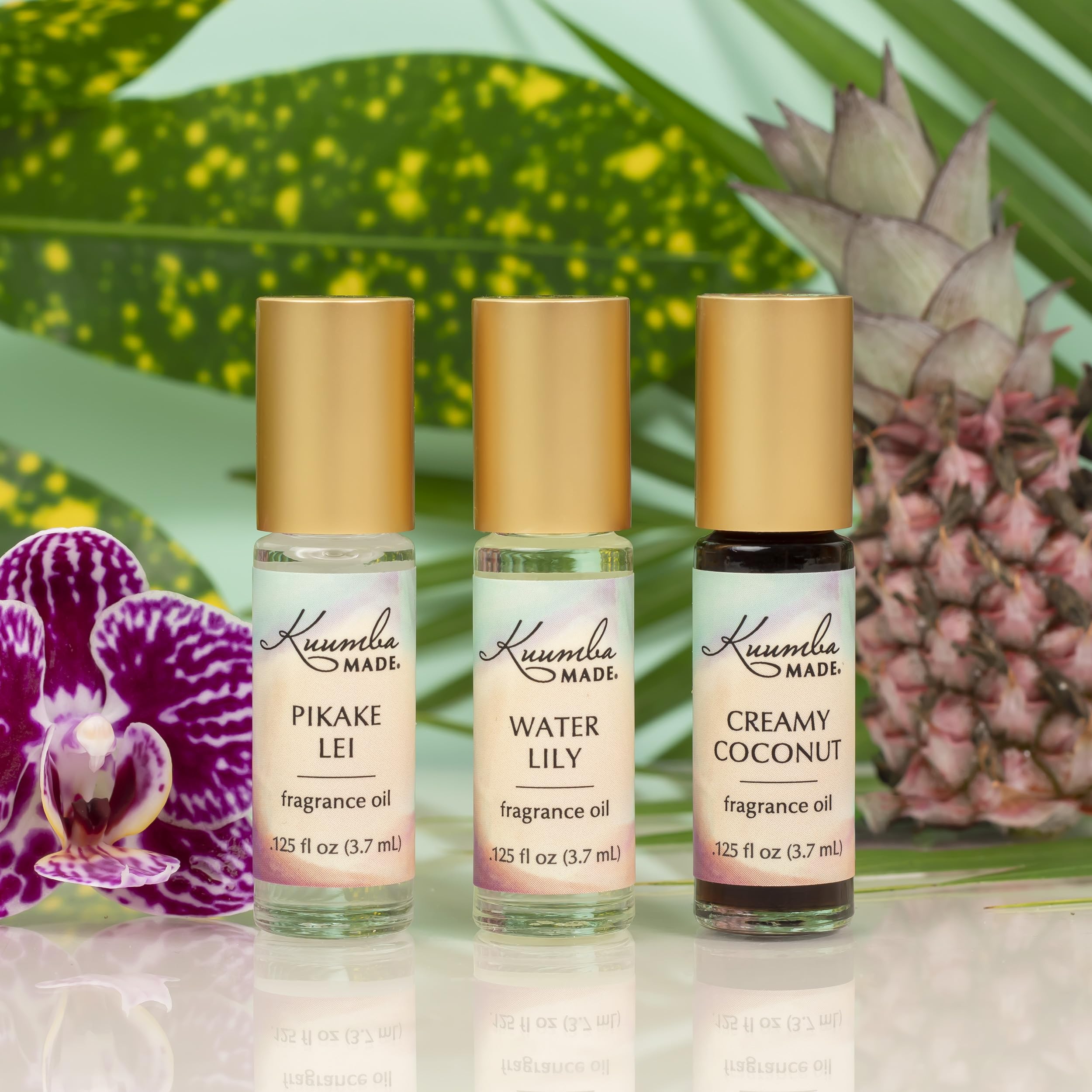 Kuumba Made Pikaki Lei Fragrance Oil, Long-Lasting Small-Batch Perfume Roller, Vegan, Alcohol-Free, .125 Fl Oz