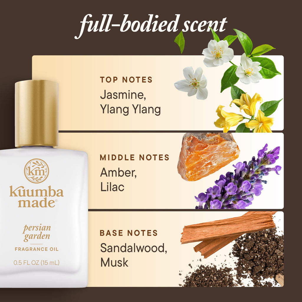 Kuumba Made Persian Garden Fragrance Oil, Long-Lasting Scented Oil Perfume Roller, Vegan, Alcohol-Free, 0.5 Fl Oz Fl Oz