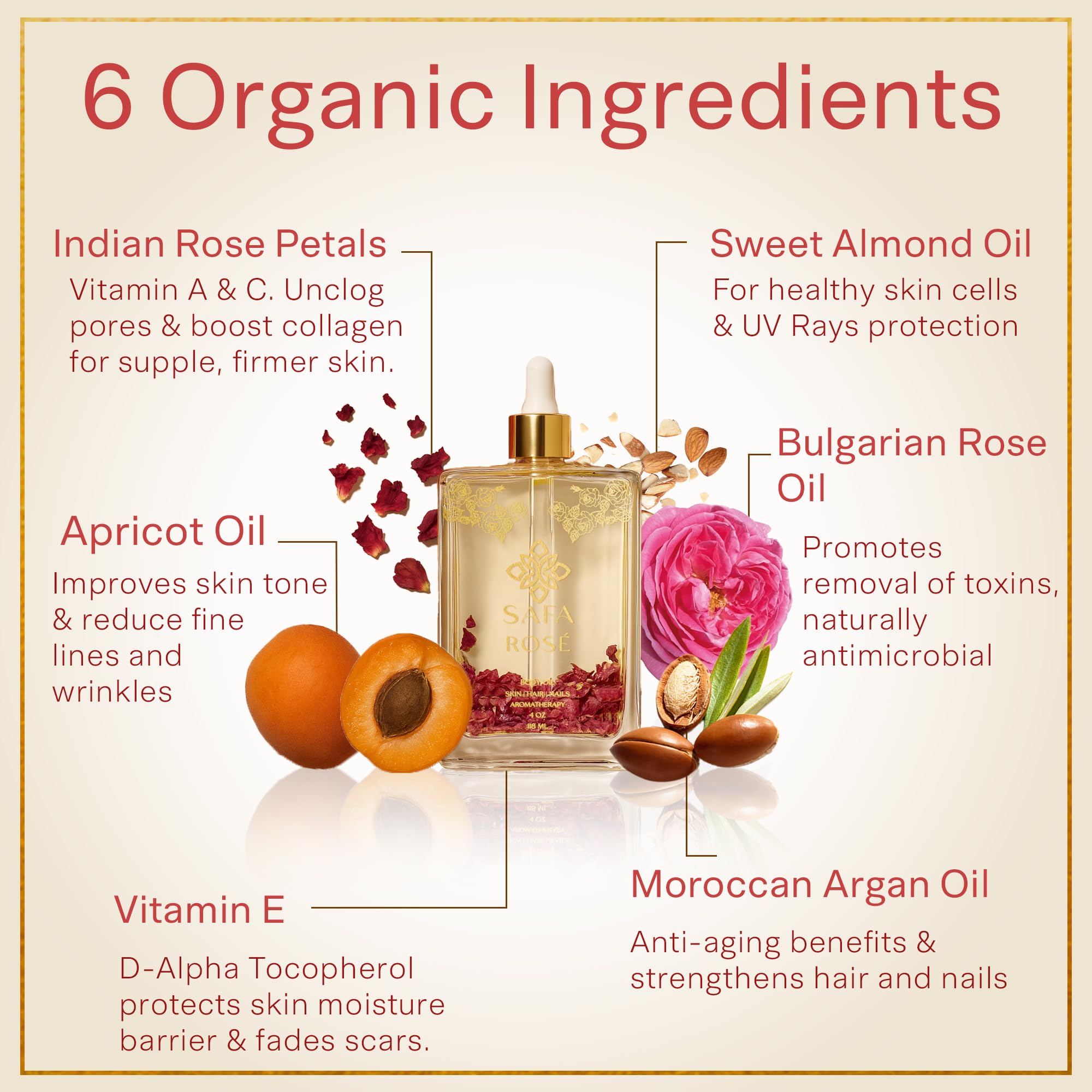 Rosé Glow – SAFA Organic Multi-Use Body Oil 4oz