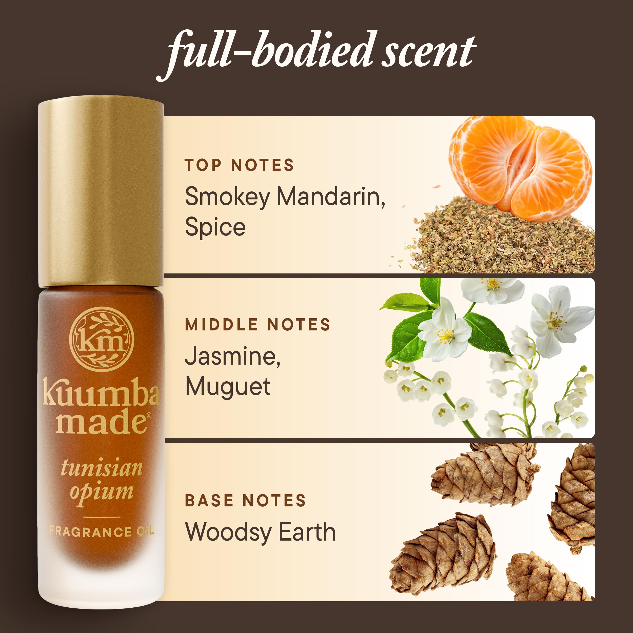 Kuumba Made Tunisian Opium Fragrance Oil, Long-Lasting Scented Oil Perfume Roller, Vegan, Alcohol-Free, 0.15 Fl Oz