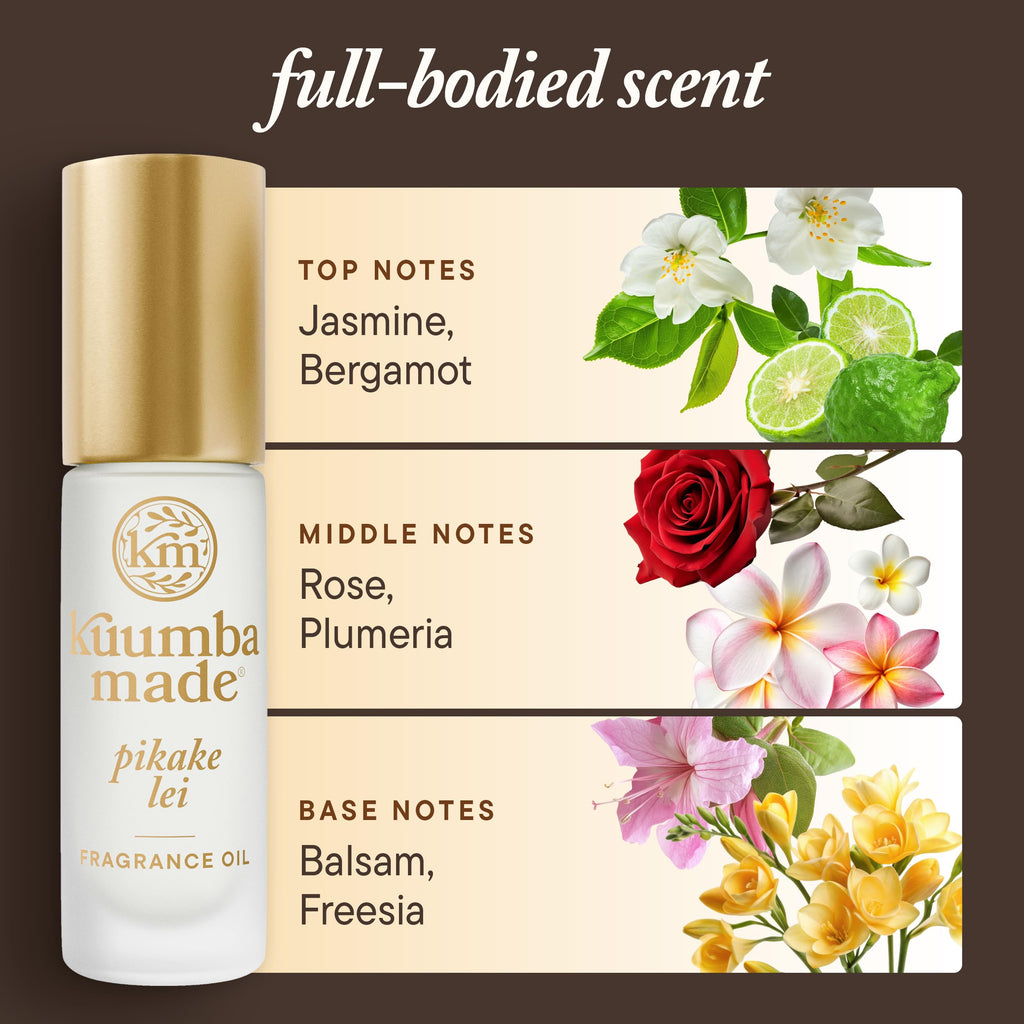 Kuumba Made Pikaki Lei Fragrance Oil, Long-Lasting Scented Oil Perfume Roller, Vegan, Alcohol-Free, 0.15 Fl Oz