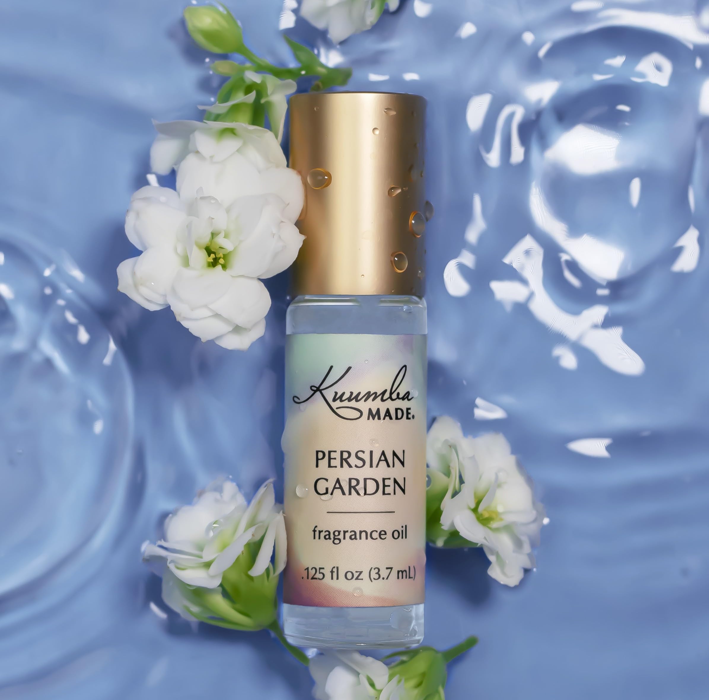 Kuumba Made Persian Garden Fragrance Oil, Long-Lasting Small-Batch Perfume Roller, Vegan, Alcohol-Free, .125 Fl Oz
