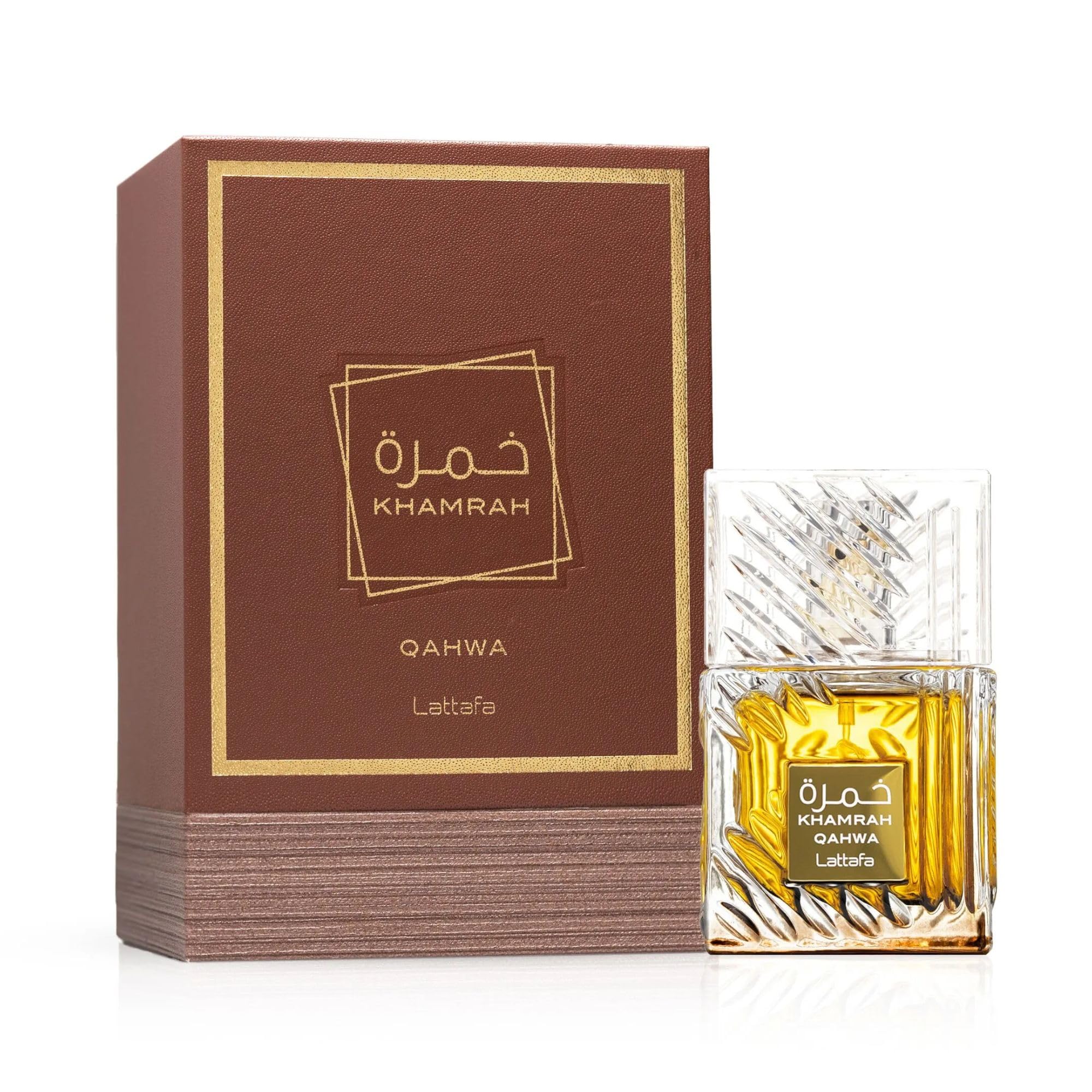 Lattafa Khamrah & Khamrah Qahwa Eau De Parfum Unisex 3.4 Fl Oz | Long-Lasting Arabic Perfume for Men & Women | Luxury Fragrance Gift Set | Spicy, Sweet & Woody Scent