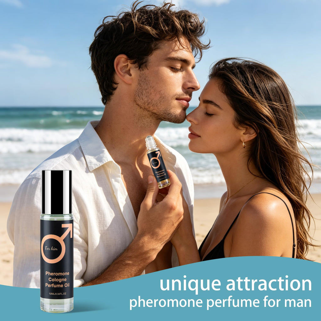 NQJYXZP Pheromones Perfumes for Men, Protable Perfume Male, Roll on Perfume, Long-Lasting Scents Attraction Pheromone Infused Essential Oil Perfume for Men