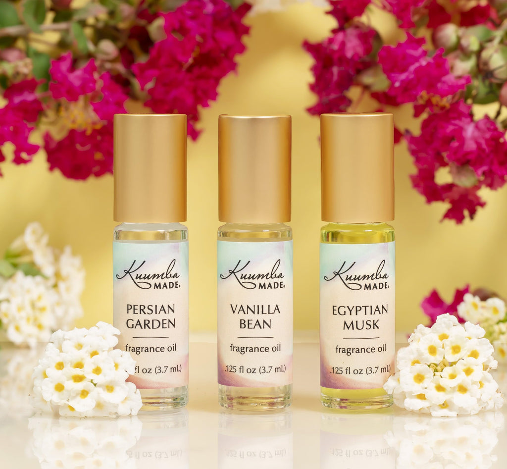 Kuumba Made Persian Garden Fragrance Oil, Long-Lasting Small-Batch Perfume Roller, Vegan, Alcohol-Free, .125 Fl Oz