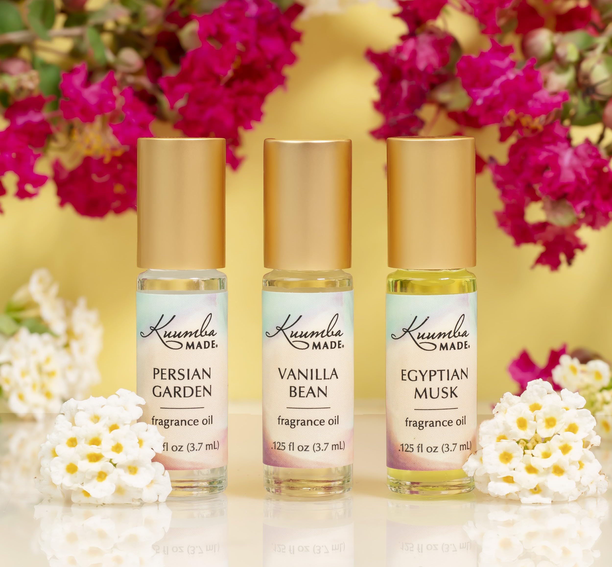 Kuumba Made Persian Garden Fragrance Oil, Long-Lasting Small-Batch Perfume Roller, Vegan, Alcohol-Free, .125 Fl Oz
