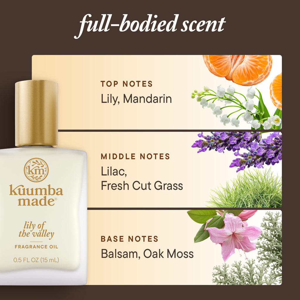 Kuumba Made Lily Of The Valley Fragrance Oil, Long-Lasting Scented Oil Perfume Roller, Vegan, Alcohol-Free, 0.5 Fl Oz Fl Oz