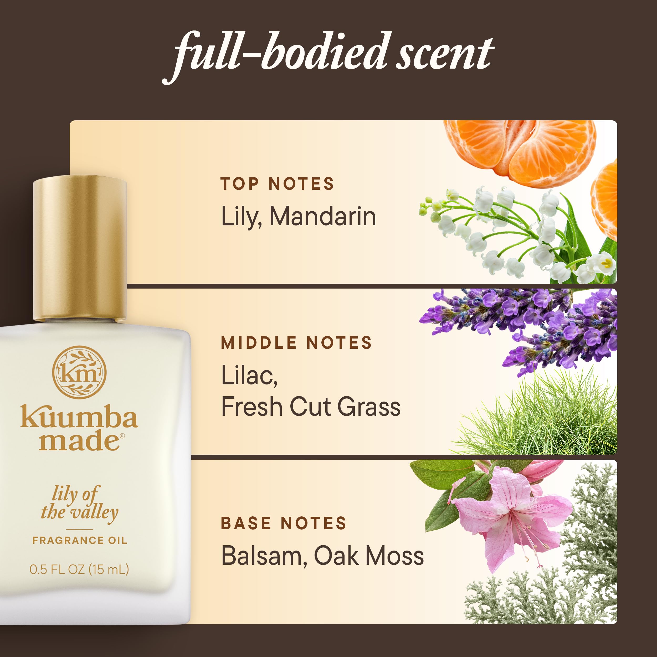 Kuumba Made Lily Of The Valley Fragrance Oil, Long-Lasting Scented Oil Perfume Roller, Vegan, Alcohol-Free, 0.5 Fl Oz Fl Oz