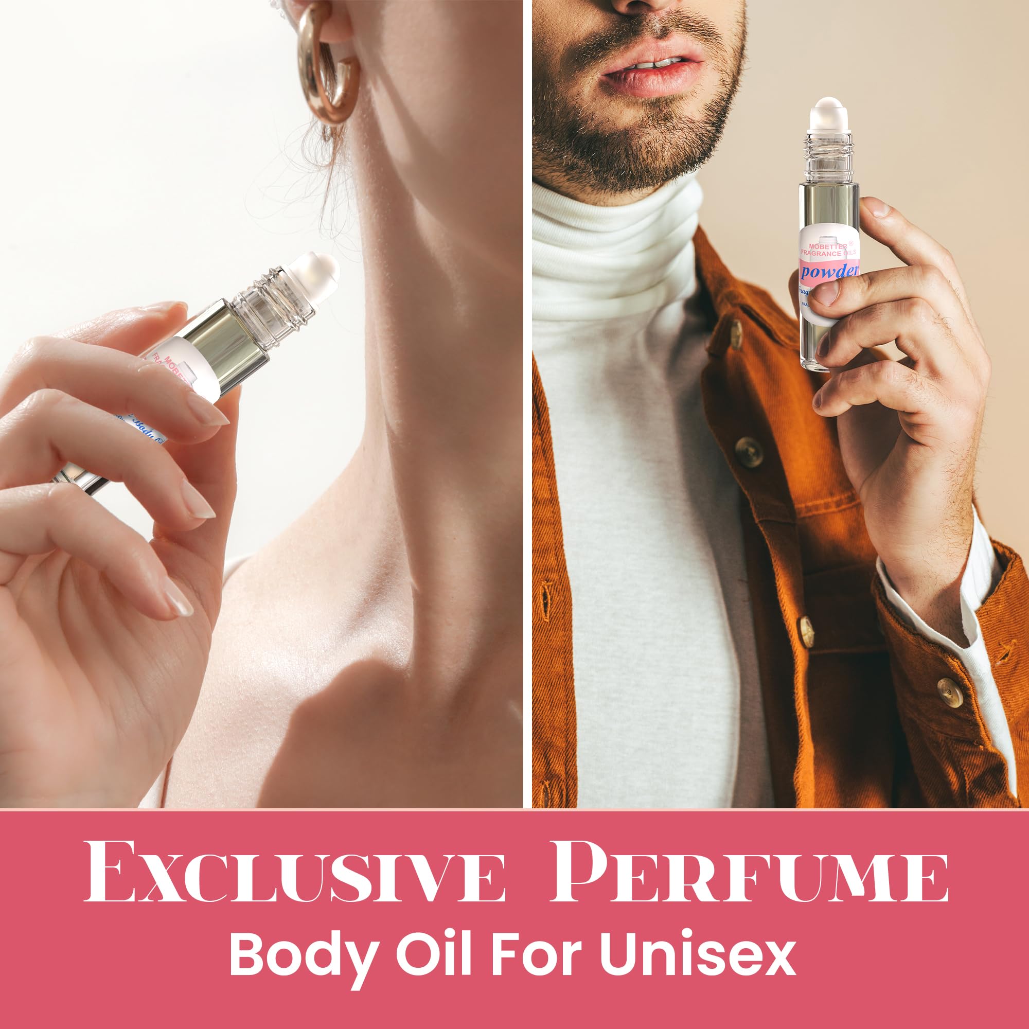MOBETTER FRAGRANCE OILS Powder Fresh Scent Perfume Fragrance Body Oil Unisex