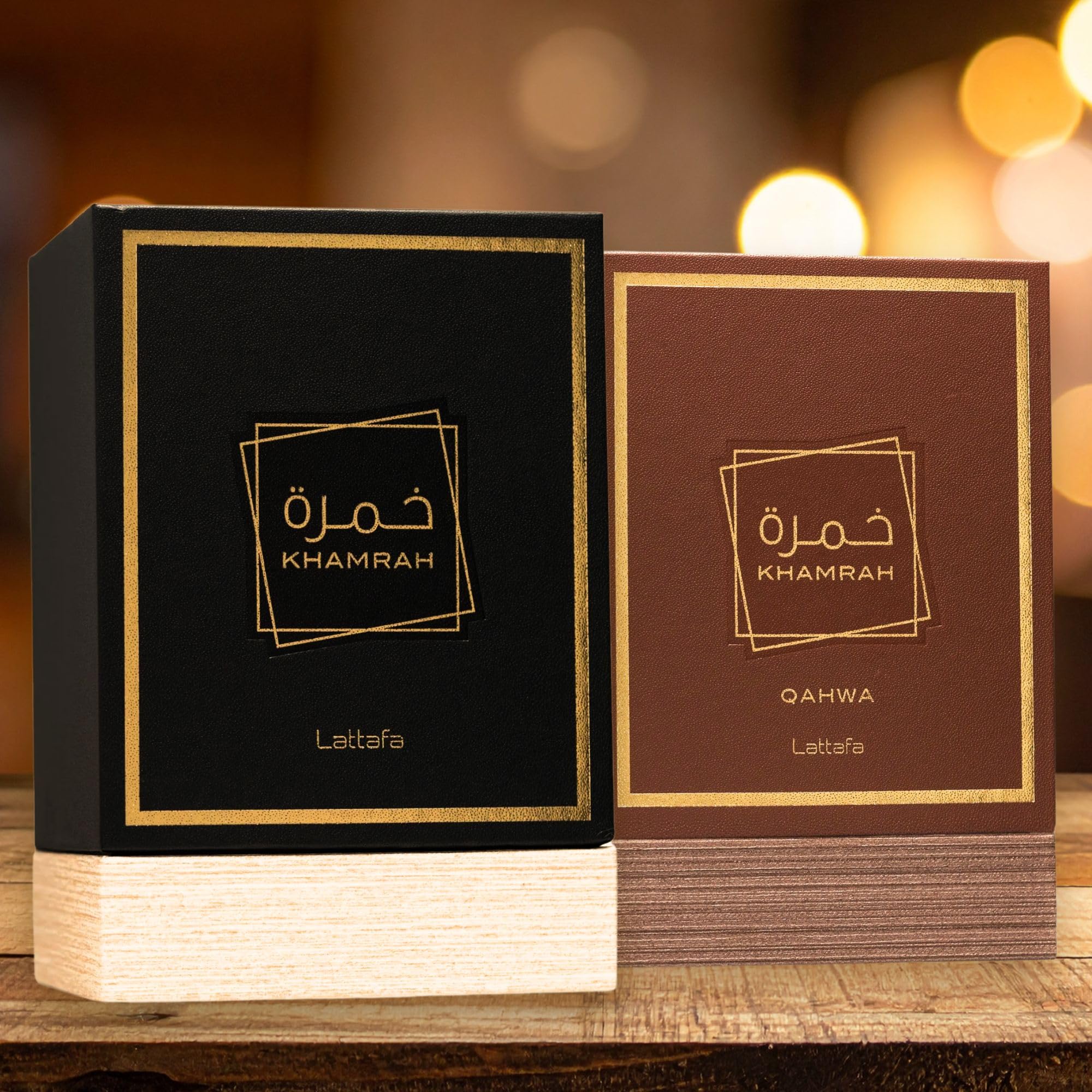Lattafa Khamrah & Khamrah Qahwa Eau De Parfum Unisex 3.4 Fl Oz | Long-Lasting Arabic Perfume for Men & Women | Luxury Fragrance Gift Set | Spicy, Sweet & Woody Scent