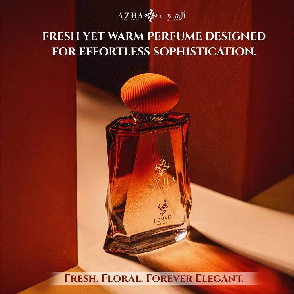 Azha Perfumes Emerald Nebula Renad Eau de Parfum for Women, 3.4 Fl Oz / 100 mL, Long Lasting Arabian Perfume Spray, Fresh Floral Woody Fragrance with Bergamot, Jasmine, Cedarwood, Luxury Scent