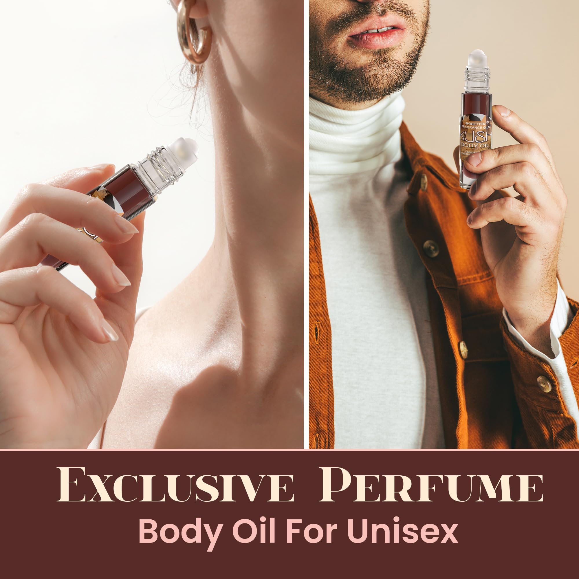 MOBETTER FRAGRANCE OILS Kush Perfume Fragrance Oil Body Oil 0.33 Oz Roll On Glass Bottle Uncut, Travel Size