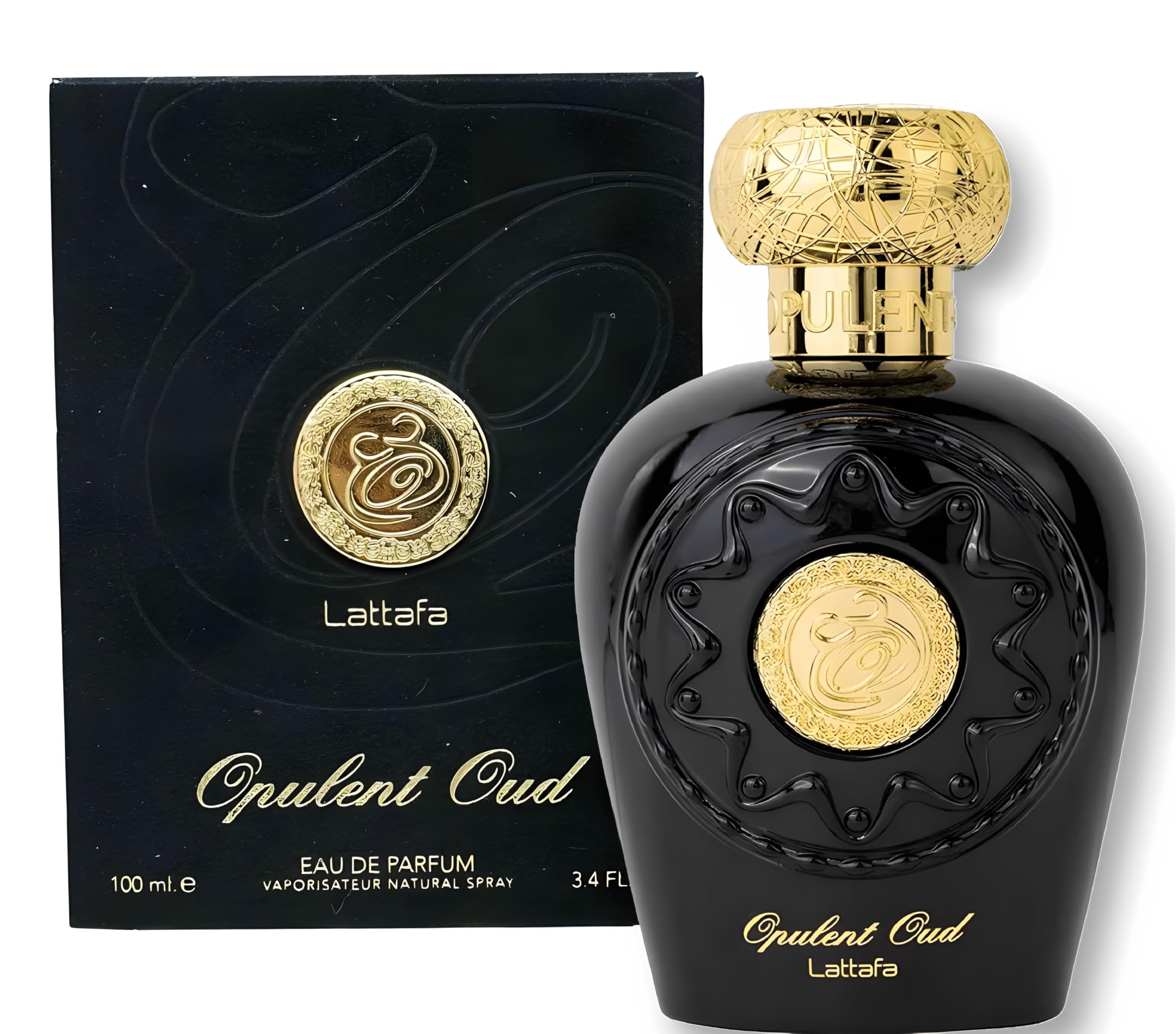 Lattafa Opulent Oud for Unisex Eau de Parfum Spray, 3.4 Ounce