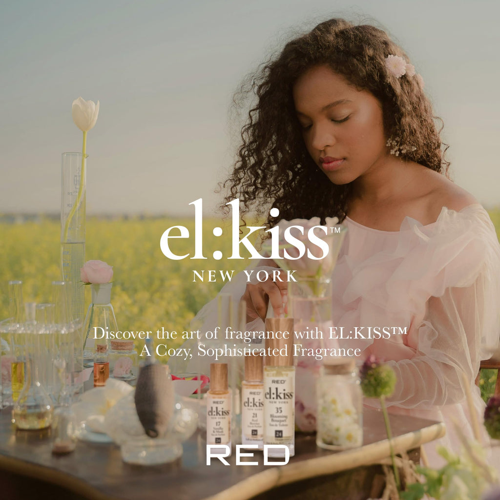 EL:KISS Roll On Perfume, Warm Vanilla & Amber Eau de Parfum 12mL (.40 Fl Oz), Hydrating & Long-Lasting, Alcohol-Free & Mineral Oil-Free, Infused with Jojoba, Argan & Coconut Oil