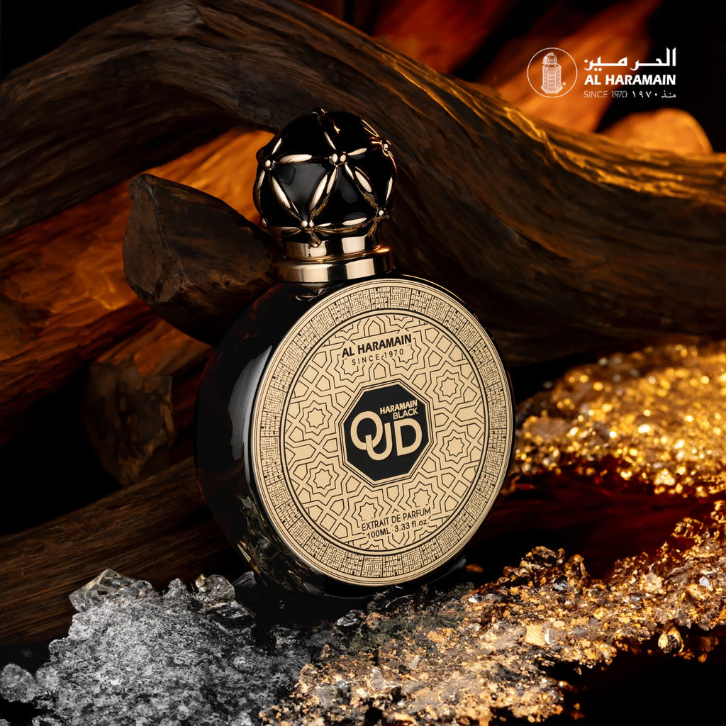 Al Haramain Black Oud Extrait de Parfum Spray for Men, 3.4 Ounce
