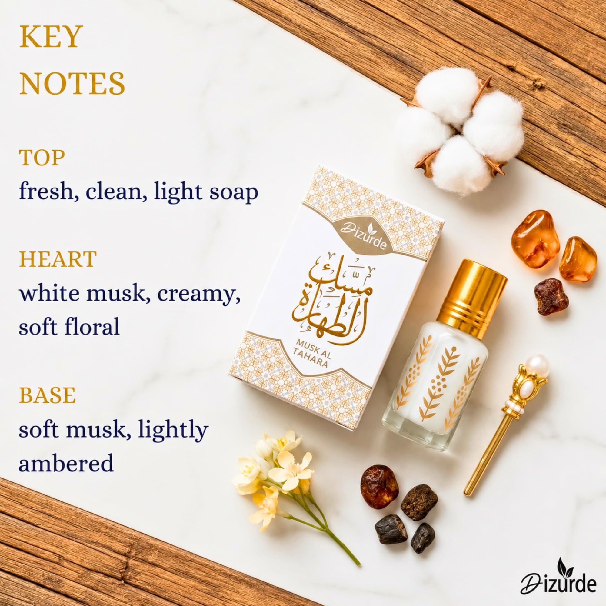 Dizurde Pack of 12 Musk Al Tahara 6mL | White Musk Perfume for Women | Egyptian Musk Oil Arabian Perfume | Soft Skin Scent for Everyday Wear & Layering