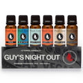 Eternal Essence Oils Guy's Night Out Set of 6 Premium Fragrance Oils - Includes Including Happy Men, Blue Sage, White Sand, Warm Rustic Woods, Musk, and White Musk Scented Oils - 10ML