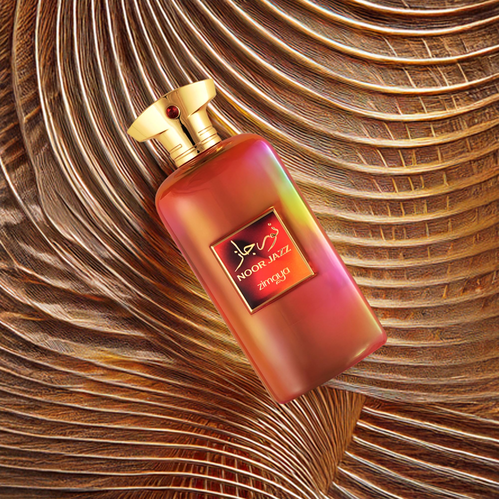 zimaya Noor Jazz Unisex Eau De Parfum, 3.4 Fl. Oz – Luxurious & Sophisticated Woody Amber Fragrance with Saffron, Jasmine, and Musk