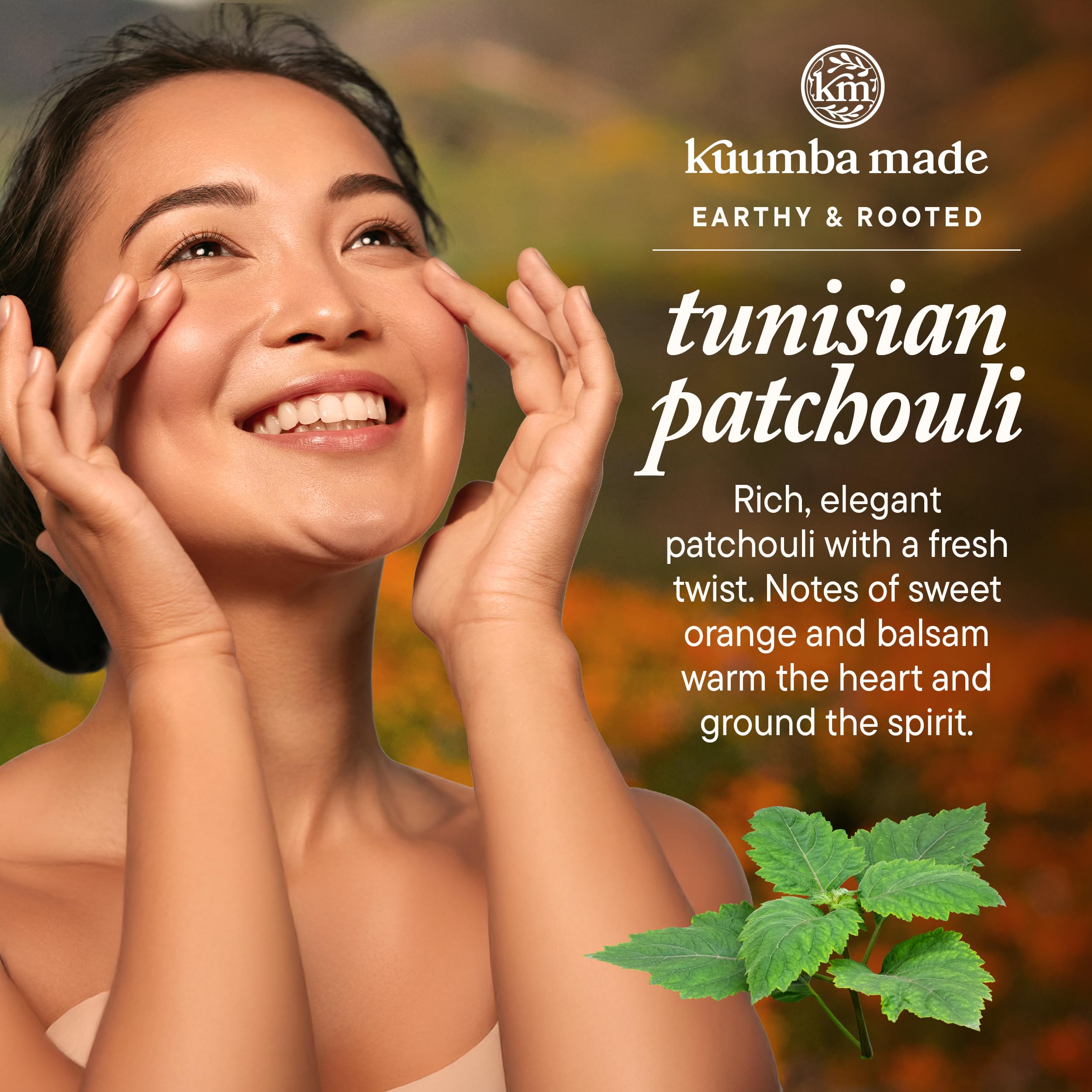 Kuumba Made Tunisian Patchouli Fragrance Oil, Long-Lasting Scented Oil Perfume Roller, Vegan, Alcohol-Free, 0.5 oz