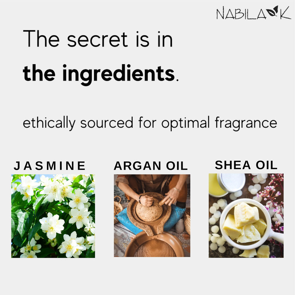 Nabila K Jazz Jasmine Roll-On Perfume Oil for Women | Alcohol-Free, Organic, Long-Lasting Fragrance | Travel Size, TSA Approved | 0.33 oz
