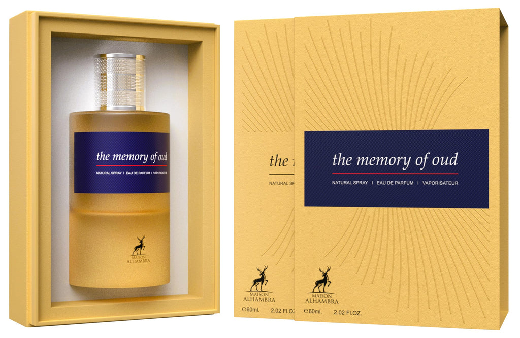 Maison Alhambra The Memory of Oud – Spicy, Fruity, Leather, Oud – Eau de Parfum Spray Long-Lasting Fragrance for Unisex, 2.02 Ounce / 60 ml