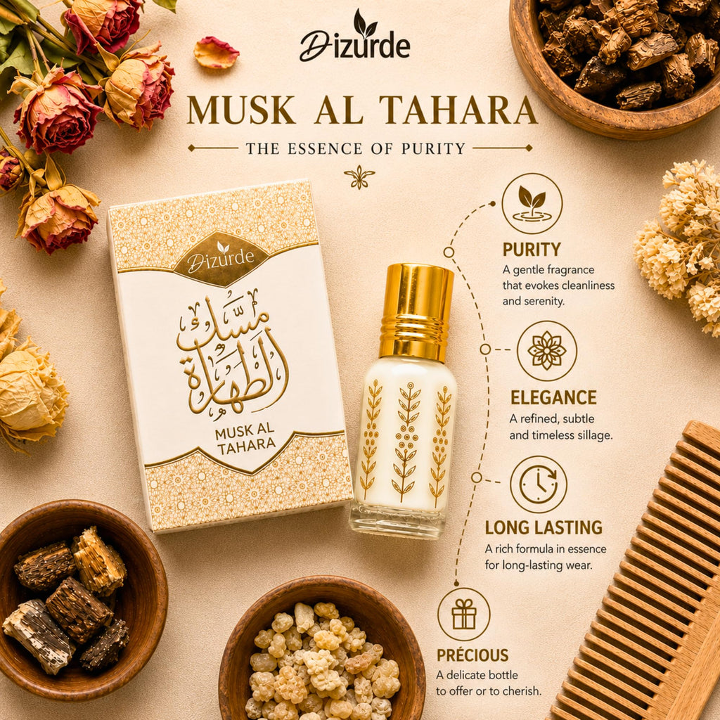 Dizurde Pack of 12 Musk Al Tahara 6mL | White Musk Perfume for Women | Egyptian Musk Oil Arabian Perfume | Soft Skin Scent for Everyday Wear & Layering