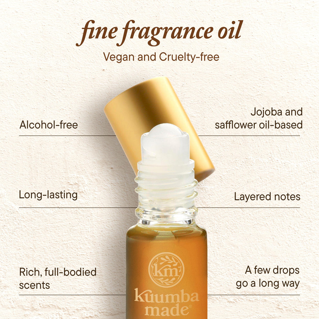 Kuumba Made Tunisian Patchouli Fragrance Oil, Long-Lasting Scented Oil Perfume Roller, Vegan, Alcohol-Free, 0.15 Fl Oz