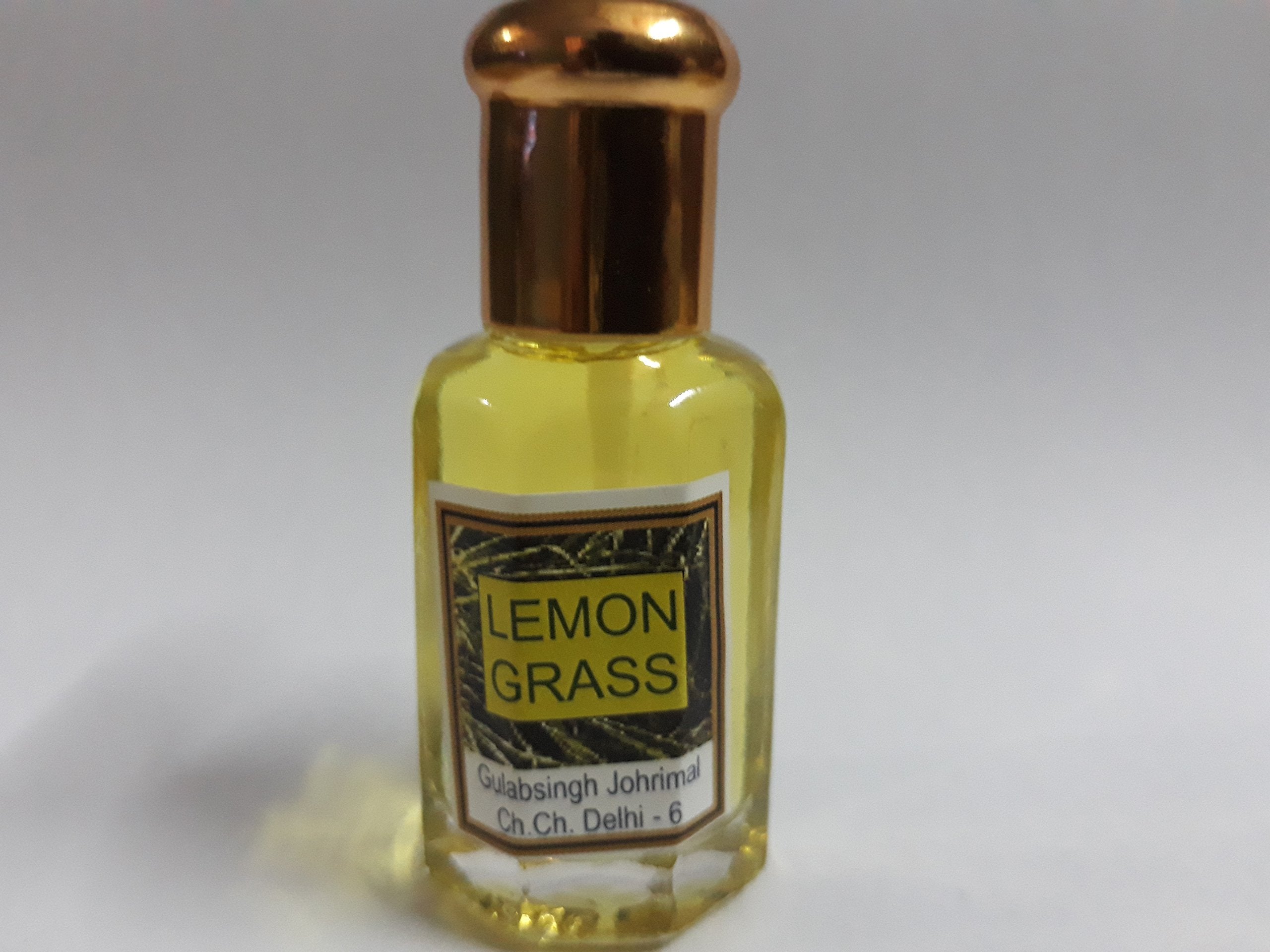 Lemon Grass Attar - Ittar Concentrated Perfume Oil 10 ml Lemon Grass Fragrance Refreshing Aroma