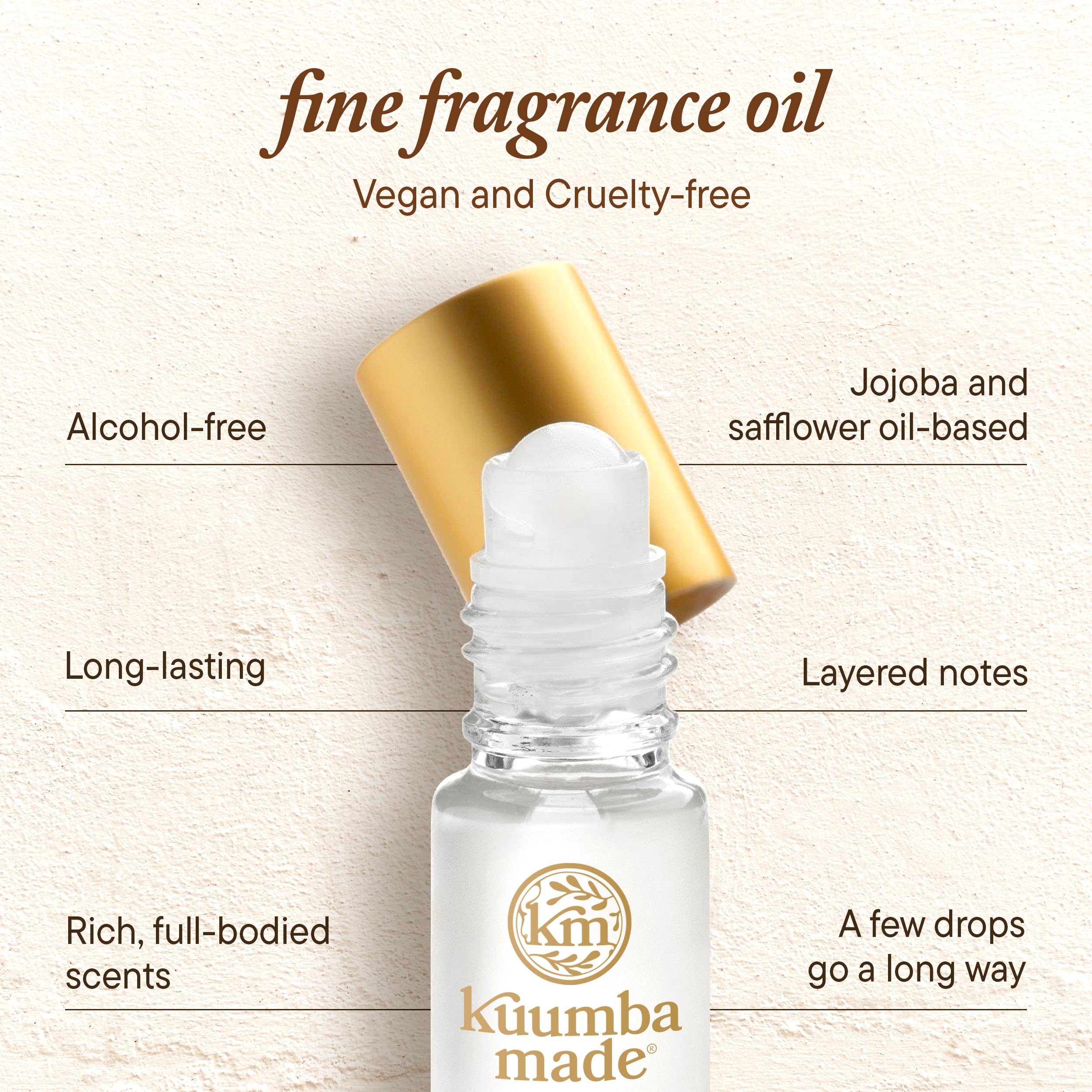 Kuumba Made Pikaki Lei Fragrance Oil, Long-Lasting Scented Oil Perfume Roller, Vegan, Alcohol-Free, 0.15 Fl Oz