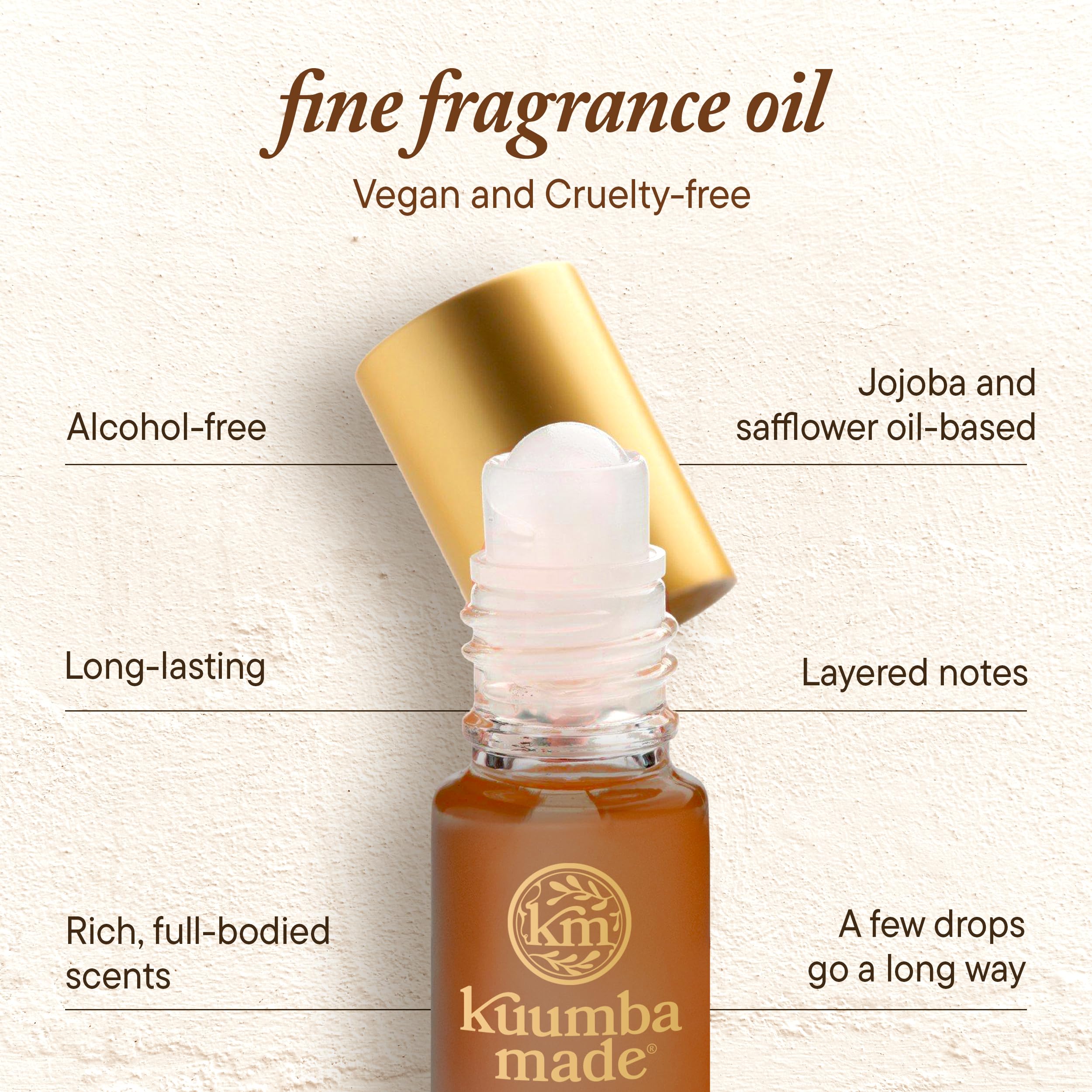 Kuumba Made Tunisian Opium Fragrance Oil, Long-Lasting Scented Oil Perfume Roller, Vegan, Alcohol-Free, 0.15 Fl Oz