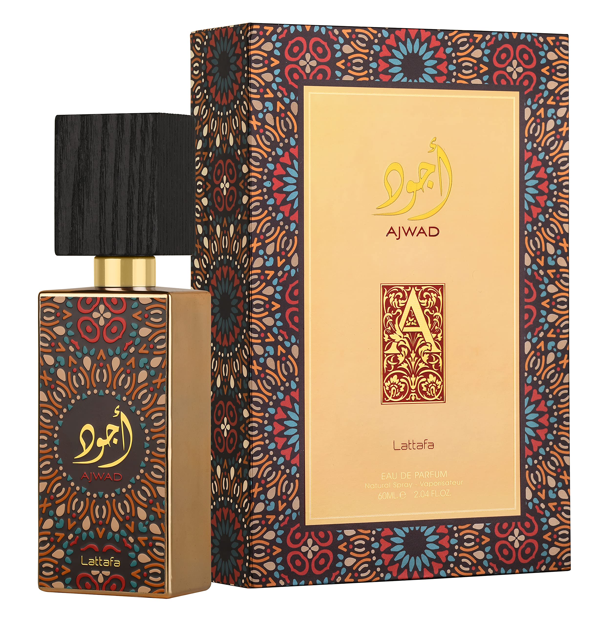 Lattafa Ajwad for Unisex Eau de Parfum Spray, 2.04 Ounce / 60 ml